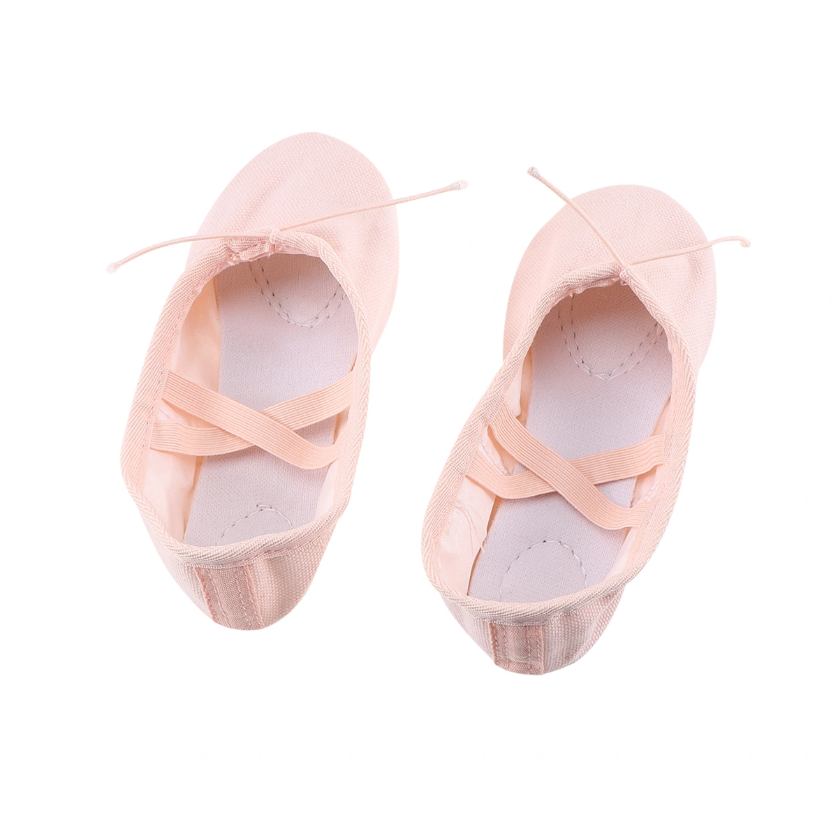 Girl Classic Canvas Sole Ballet Slippers Dance Gymnastics Yoga Shoes Flats - Size 36 (Incarnadine)