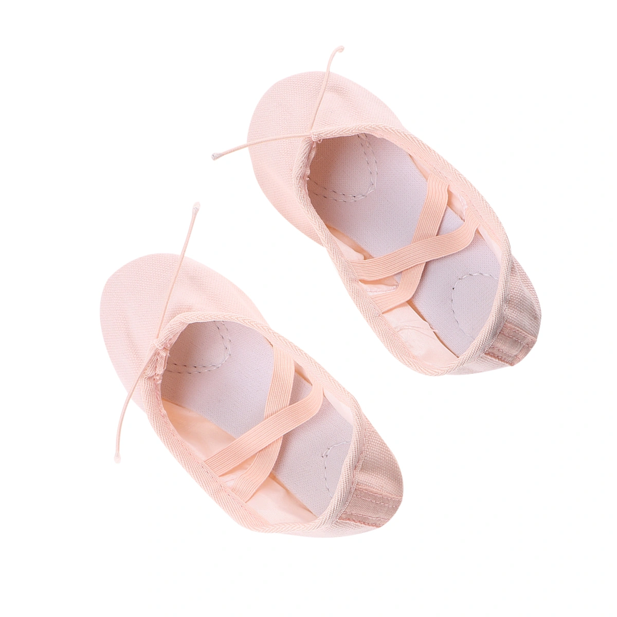 Girl Classic Canvas Sole Ballet Slippers Dance Gymnastics Yoga Shoes Flats - Size 36 (Incarnadine)