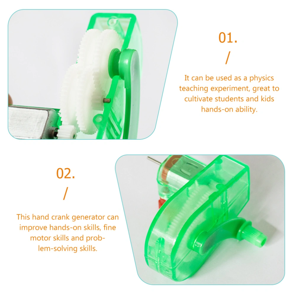 2pcs Hand Generator Electric Generator DIY Scientific Toy Student Teaching Tool