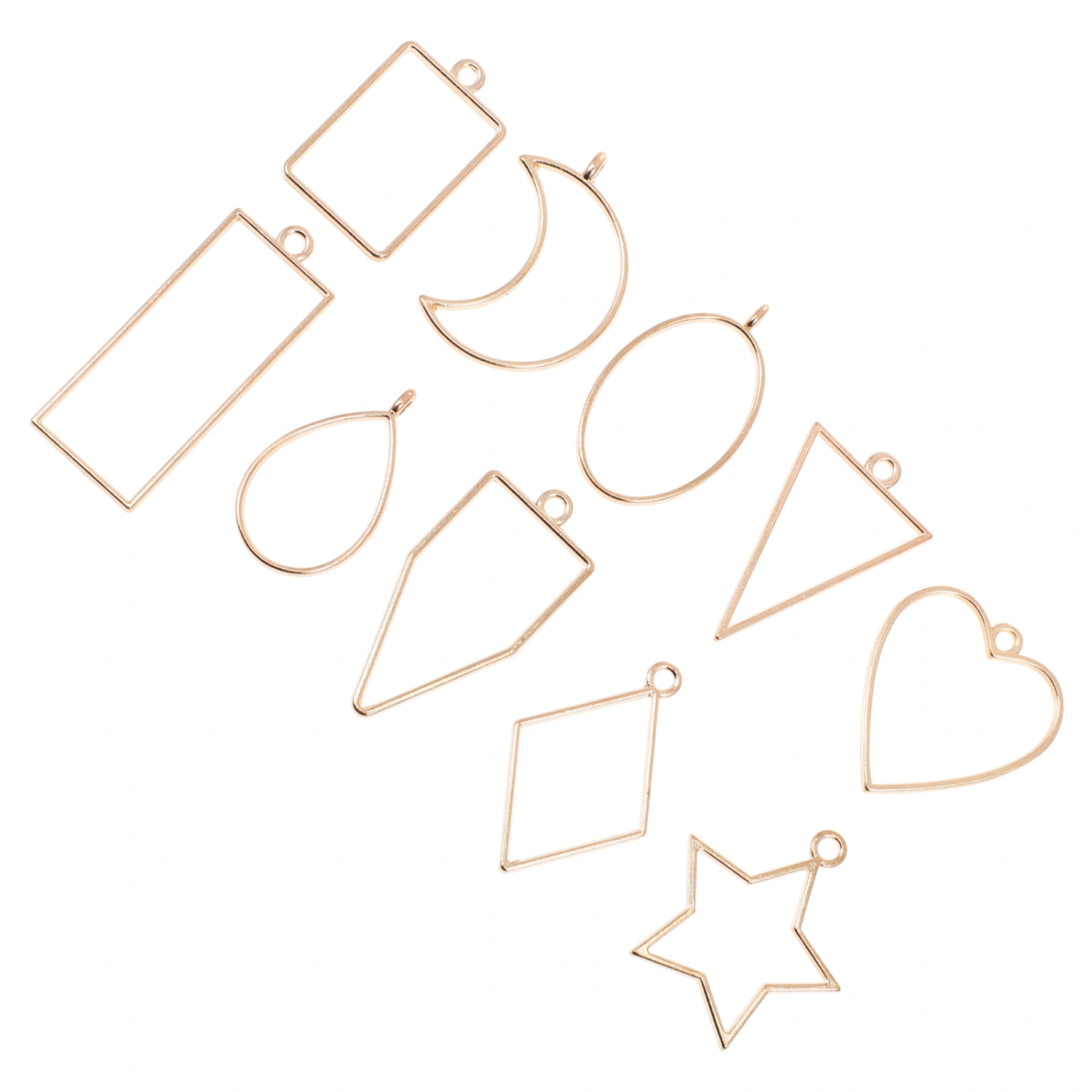 10Pcs Chic Geometric Alloy Pendants Nice Charms DIY Jewelry Making Accessories