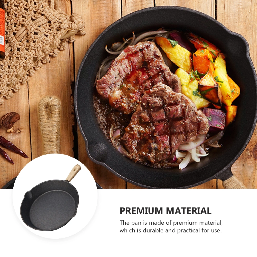 Cast Iron Pan Durable Frying Pan Pancake Pan Multi-functional Steak Pan Egg Pan