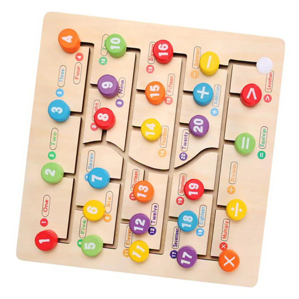 Walking Beads Puzzle Alphabet Wooden Maze Toys Early Education Intelligence Development Toy for Kids Numbers Pairing