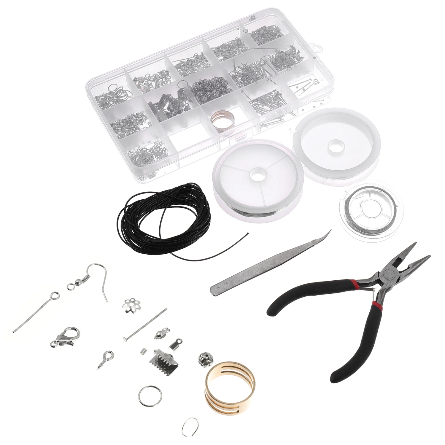 1047pcs Jewelry Making Kit Jewelry Findings Starter Kit Jewelry Repair Tool Kit
