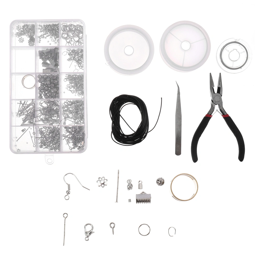 1047pcs Jewelry Making Kit Jewelry Findings Starter Kit Jewelry Repair Tool Kit