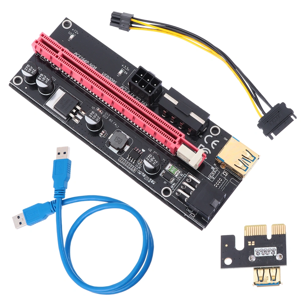 1 Set PCIE Riser Professional PCIE Adapter 1X to 16X Graphics