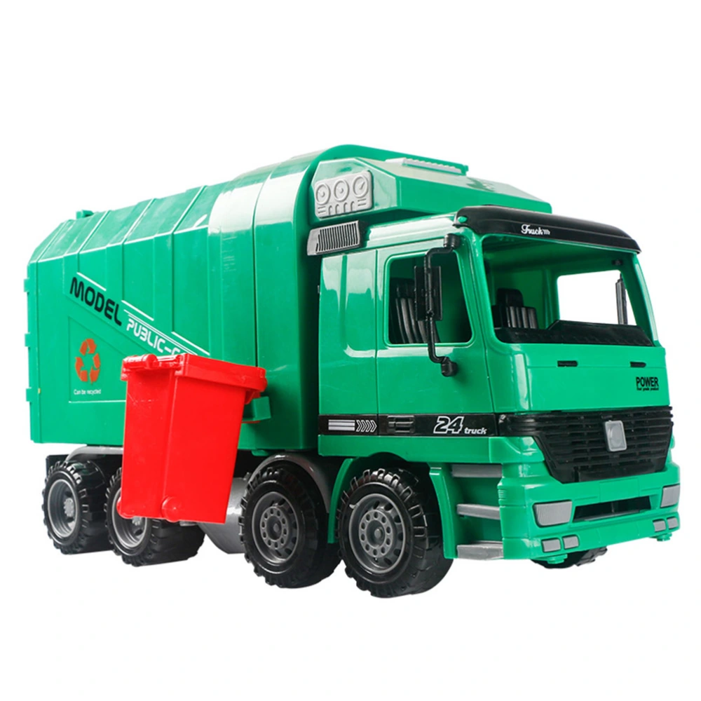 1 Set Funny Children Garbage Truck Toys Manual Kids Toys Sanitation Truck Educational Playthings for Boys and Girls (1Pc Car + 3Pcs Trash Can)