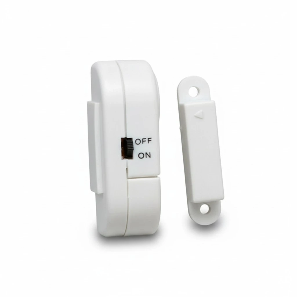 Wireless Magnetic Sensor Door Window Entry Safety Security Burglar Alarm Bell for Home /Office (White)