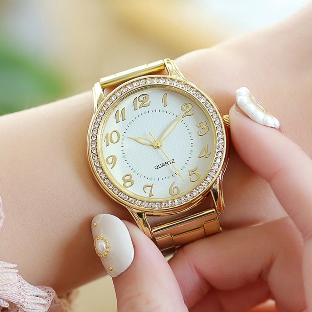 1 Pc Women Wrist Watch Diamond-studded Watch Luminous Watch Chic Students Watch