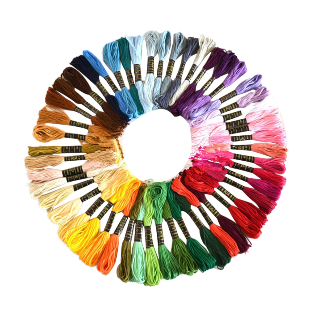 50pcs Assorted Colors Embroidery Painting Handmade Wall Decoration Cross Stitch Printing Craft Kits Tools(50 Kinds of Colors)