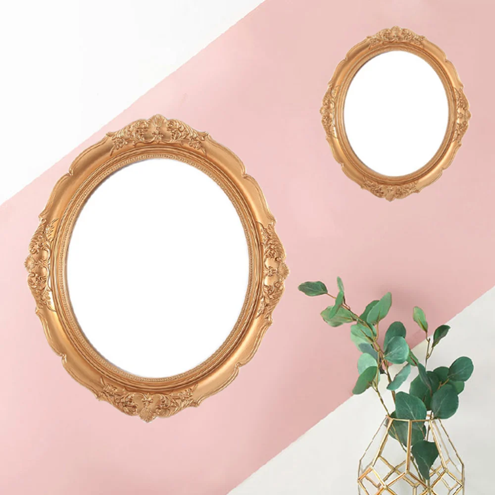 1pc Wall Makeup Mirror Retro Style Design Girl Makeup Mirror Cosmetic Mirror