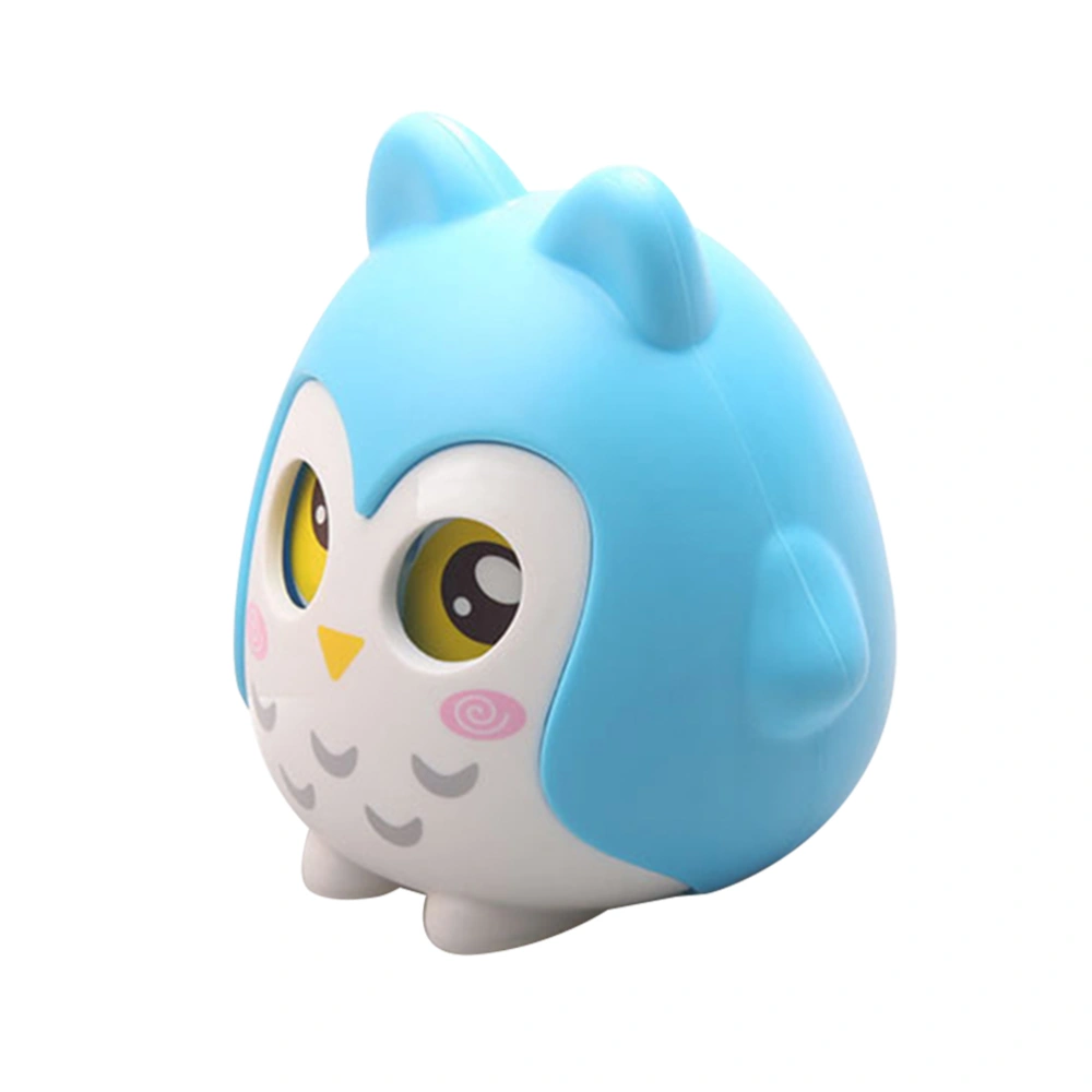 Owl Shaped Piggy Bank Cartoon Money Coins Bank Saving Box with Moving Eyes (Blue)