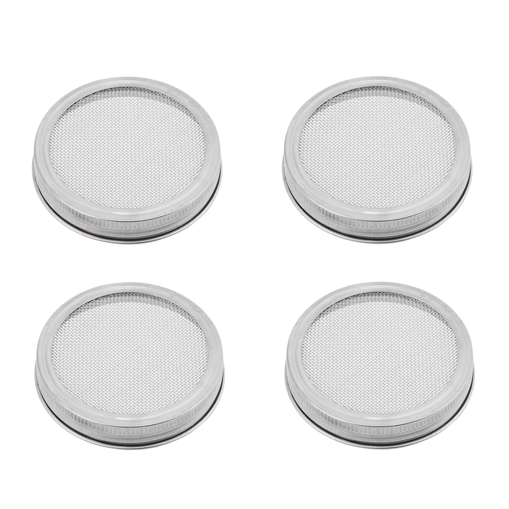 4 Pcs 3.3 Inch Stainless Steel Sprouting Lids for Wide Mouth Mason Jars for Making Organic Sprout in House and Kitchen