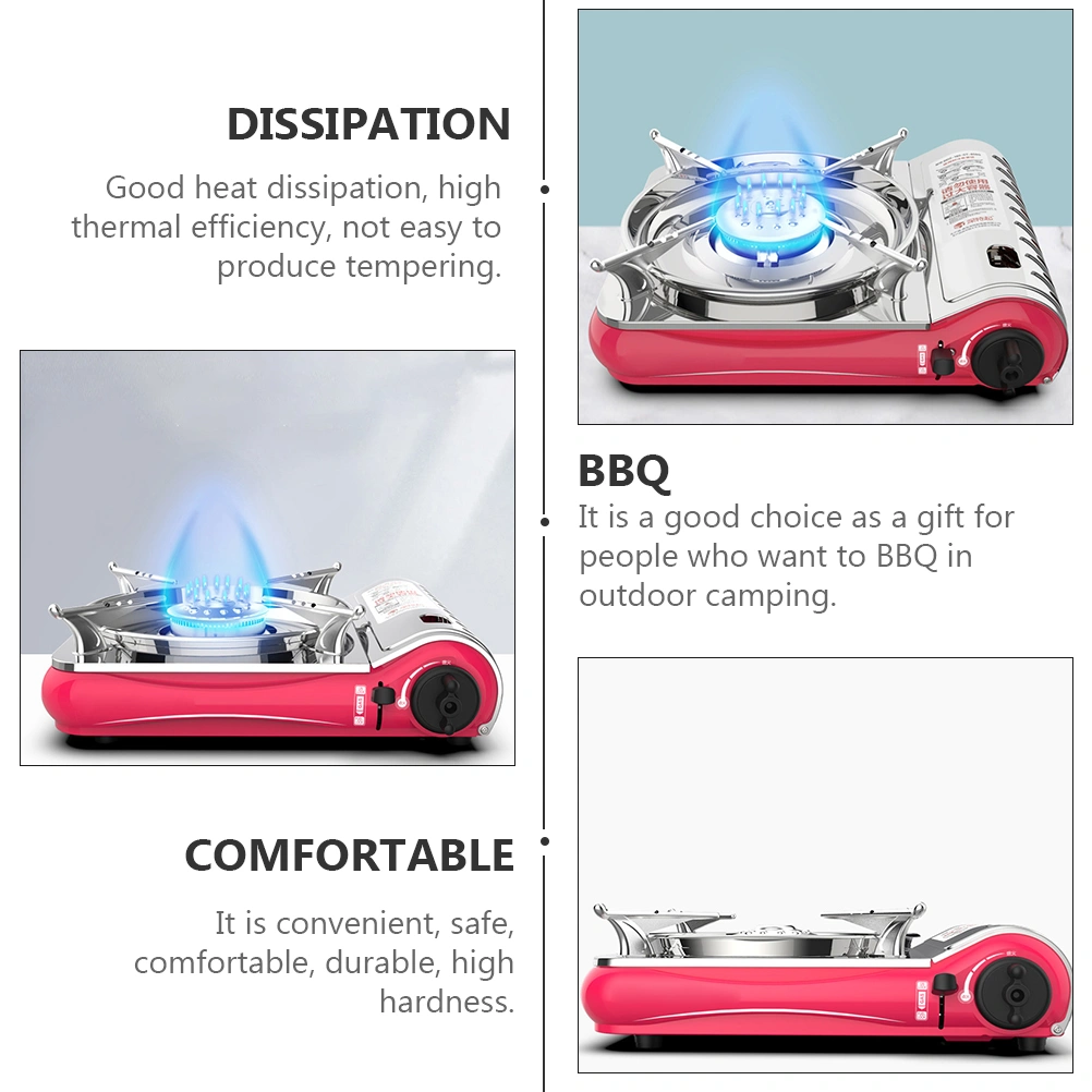 Outdoor Gas Cooker Portable Camping Gas Stove Stainless Steel Barbecue Stove