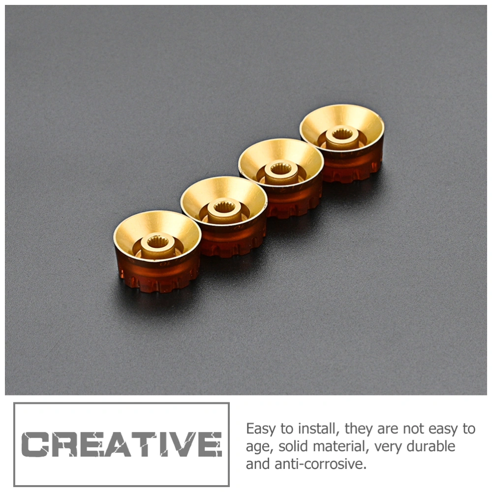 4pcs Professional Electric Guitar Bass Volume Knobs Potentiometer Knobs