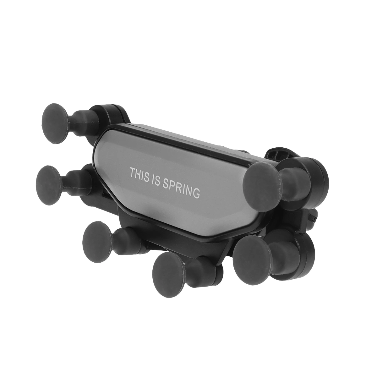 Car Phone Holder Air Outlet Snap Type Gravity Sensor Mobile Phone Holder Navigation Car Bracket 7-point Support (Silver)