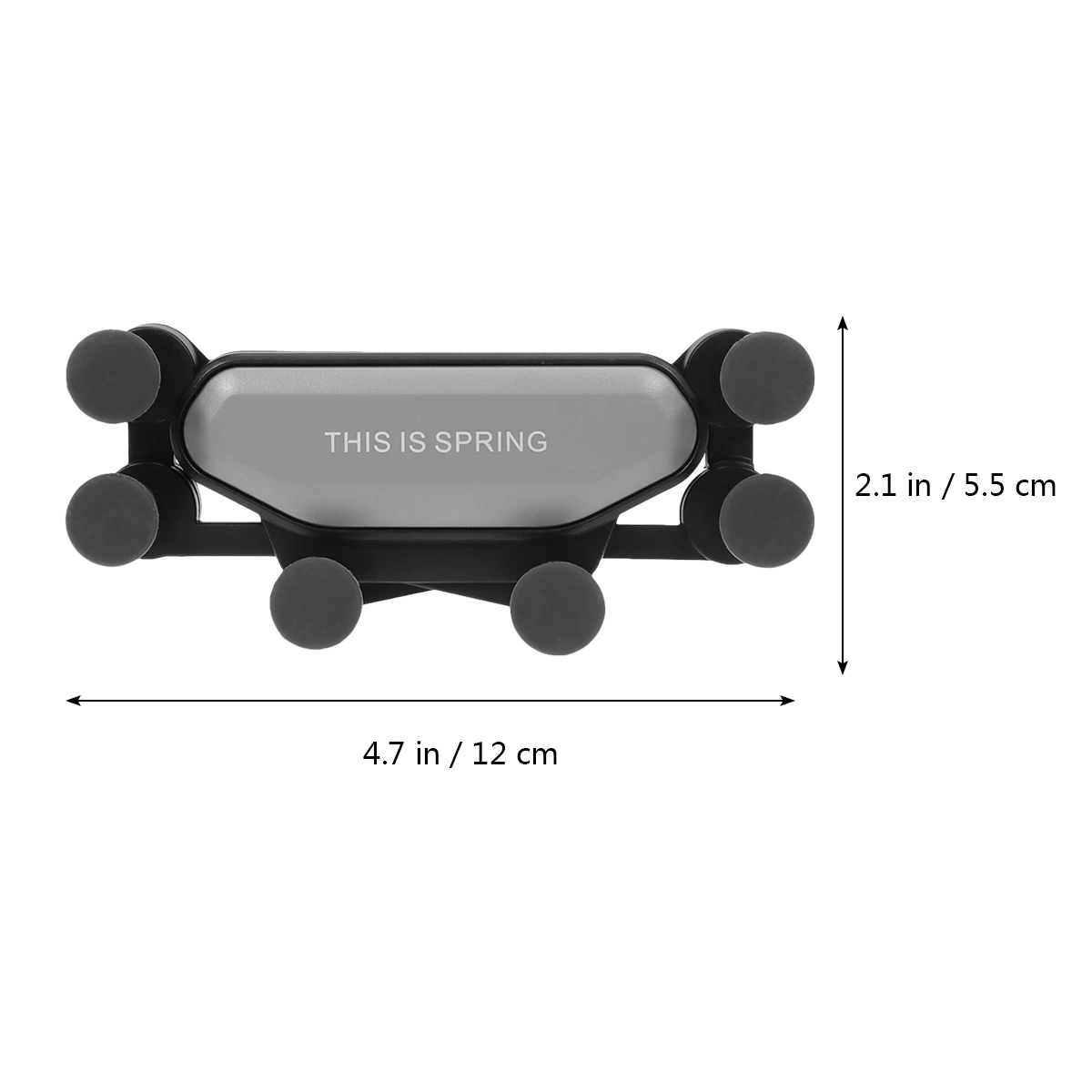 Car Phone Holder Air Outlet Snap Type Gravity Sensor Mobile Phone Holder Navigation Car Bracket 7-point Support (Silver)