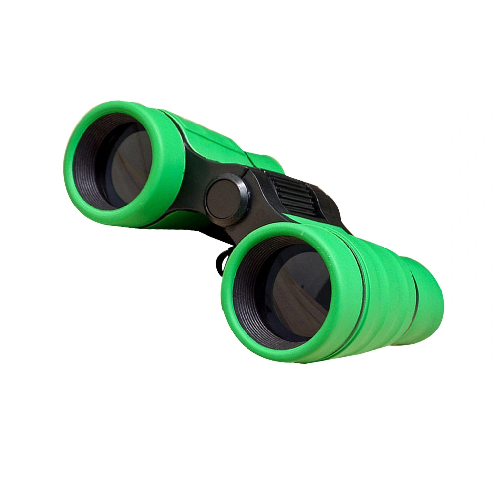 4X Adjustable Children Binoculars Simulated Focal Binoculars Toy Game Props Birthday Present for Entertaining Bird Watching (Green)