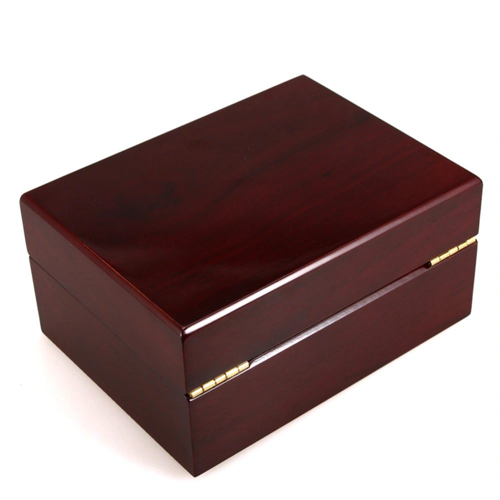 Watch Case Holder Organizer Premium Wood Storage Box Jewelry Bracelet Storage Gift Case Single Grid(Wine Red)