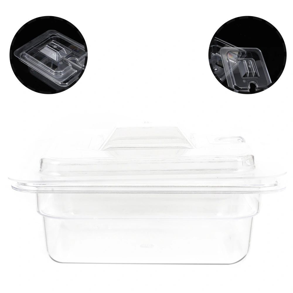 1Pc Practical Transparent PC Food Box Jam Storage Box Kitchen Box with Cover