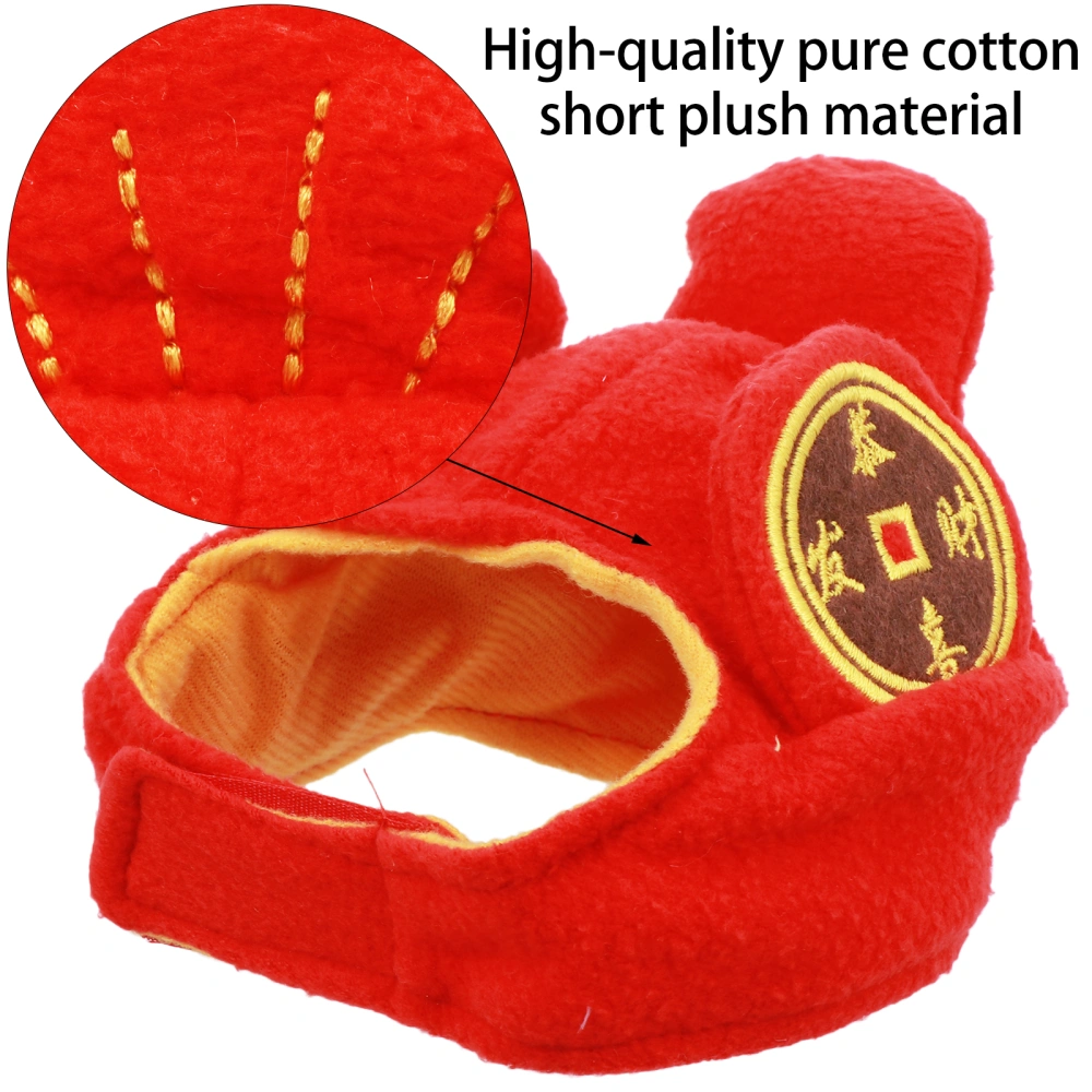 1PC Pet Dog Headgear Lovely Pet Dressing up Hat Pet Headwear (Red)