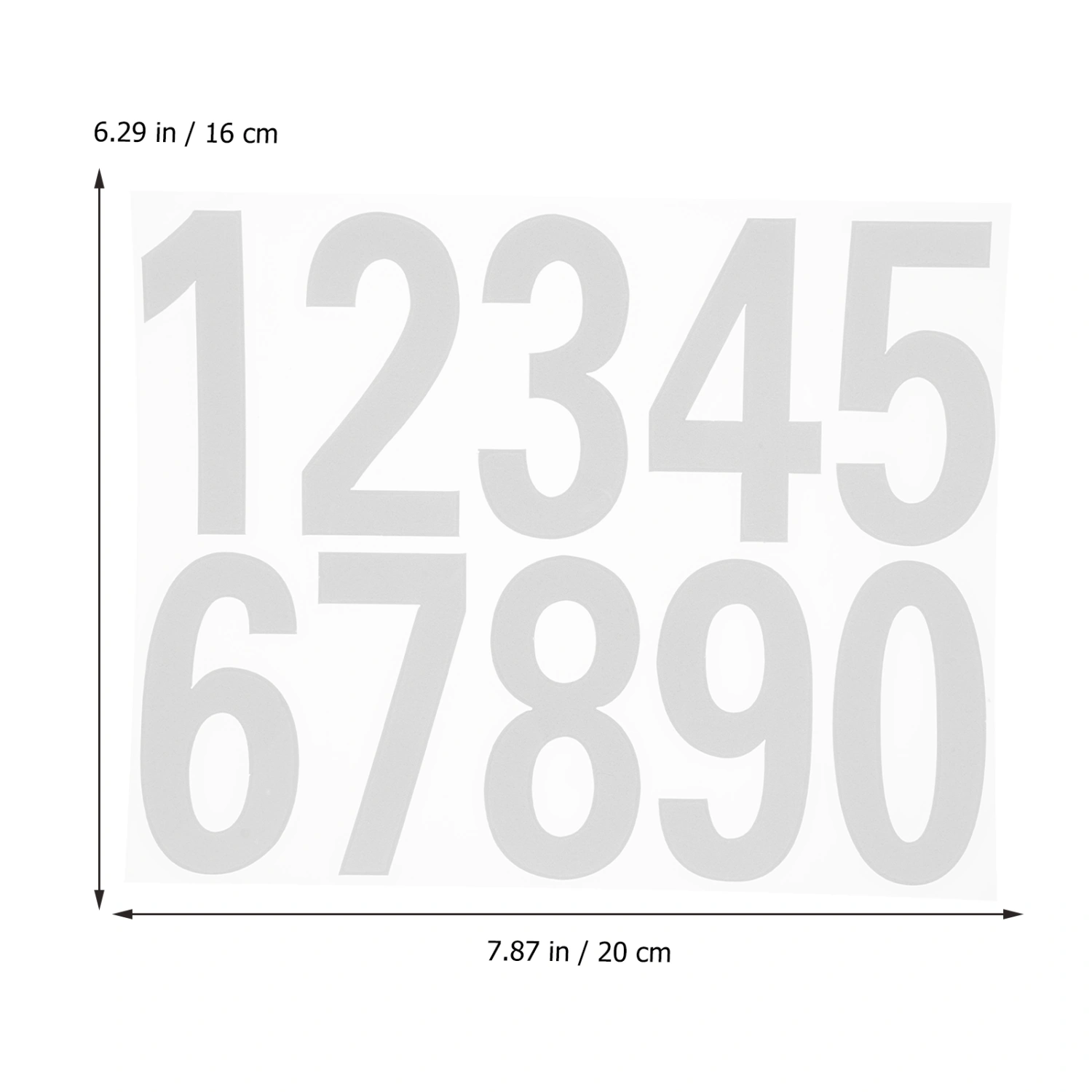 4 Sets Number Digits Decal Reflective Stickers for Car Street Address Mailbox