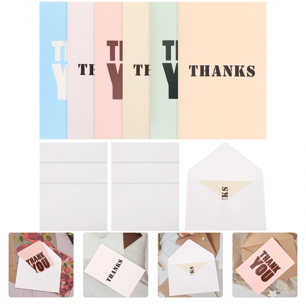 12 Sets of Simple Pattern Cards Thanksgiving Day Gift Mother's Day Thank You Cards