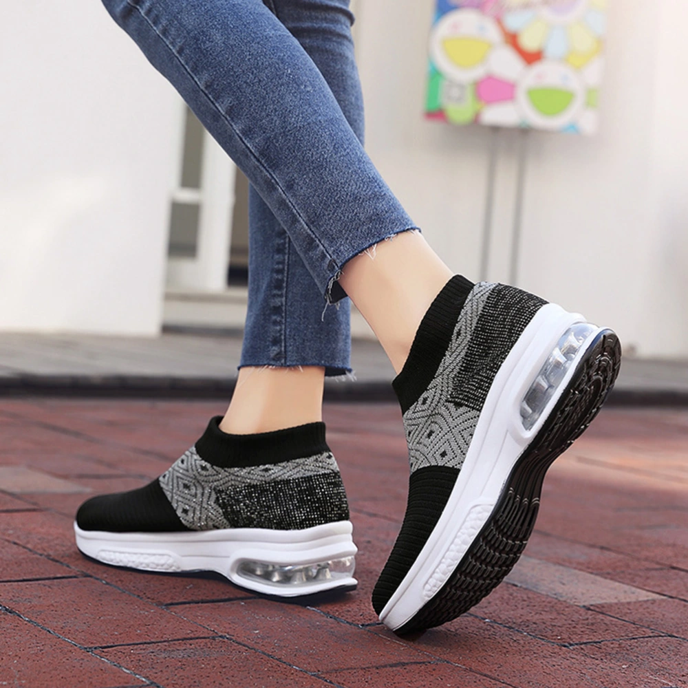 1 Pair Weave Shoes Breathable Platform Shoes Lightweight Mesh Shoes