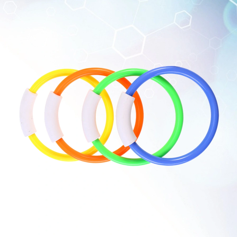 6pcs Colorful Diving Ring Underwater Swimming Grab Toy Ring for Kid Child Boy Girl (Random Color)