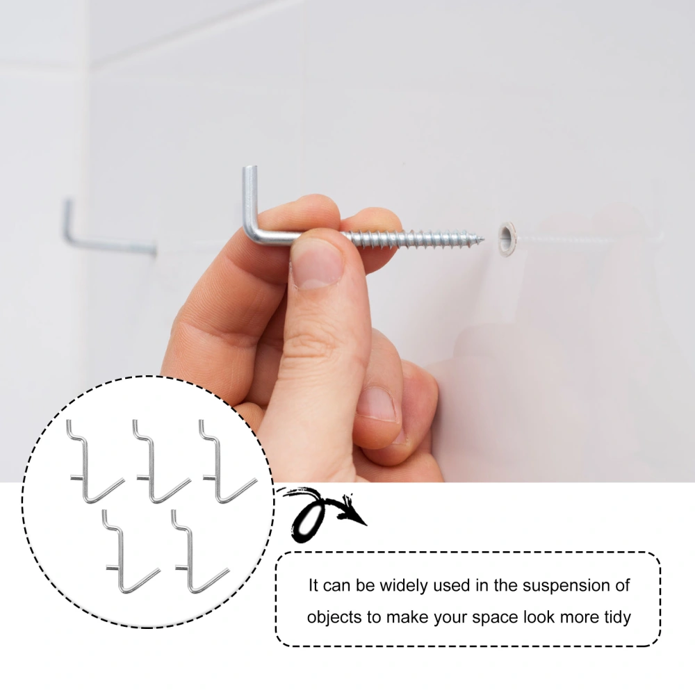 5pcs Peg Board Wall Hooks V Shape Hooks Practical Pegboard Hooks Storage Hooks