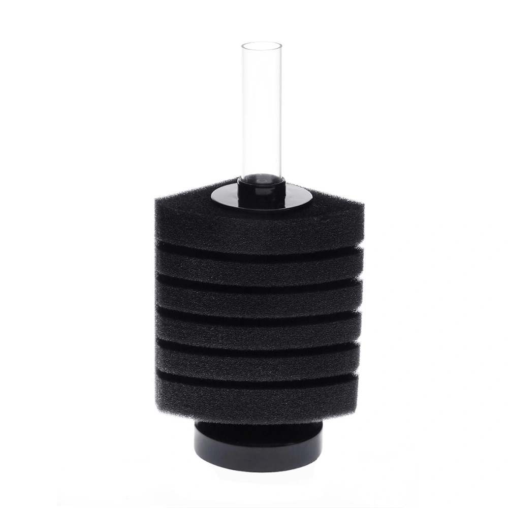 Aquarium Fish Tank 6-Layer Sponge Biochemical Water Corner Filter (Black)