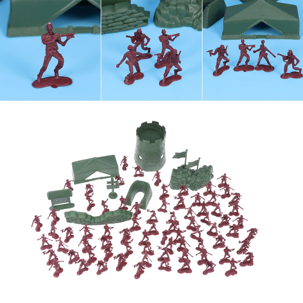 100pcs Military Plastic Soldier Model Toy Men Figures Accessories Kit Decor Play Set