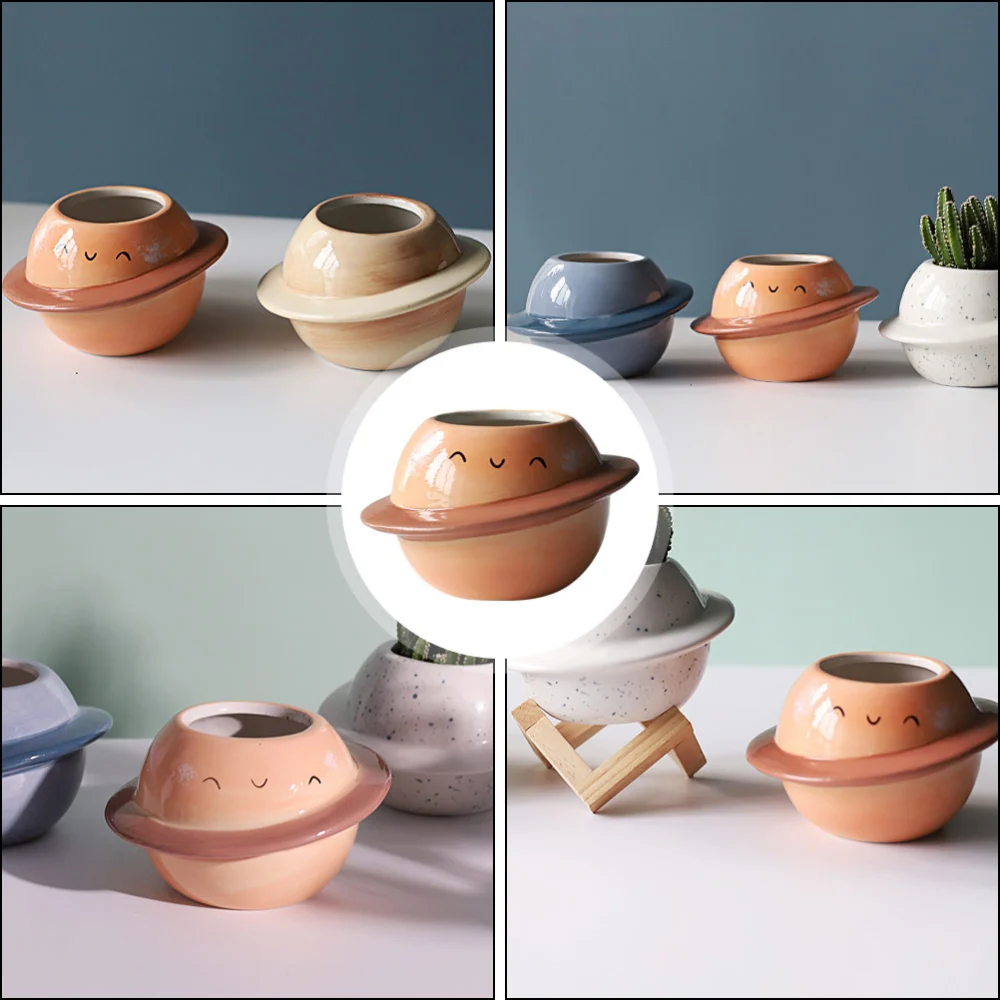 Lovely Ceramic Flowerpot Planter Creative Succulent Plant Storage Container