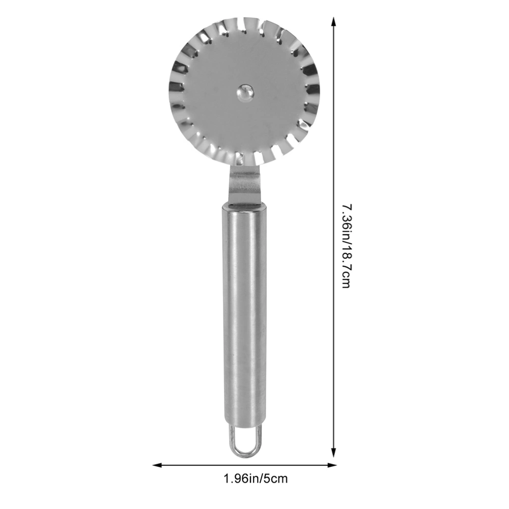 2pcs Wheel Pizza Cutters Stainless Steel Bread Cutters Practical Cake Cutters
