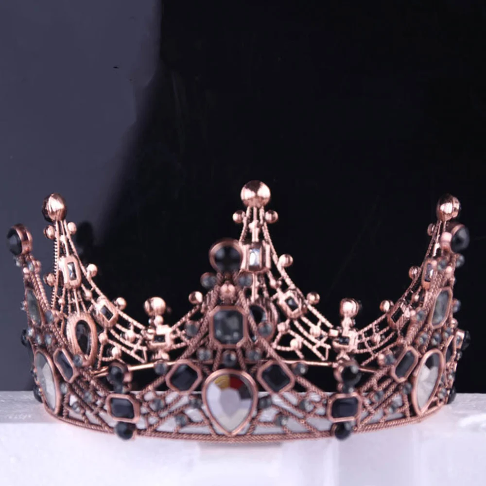 1PC Alloy Crown Cake Topper Tiara Dessert Decor Crown Ornament Cake Decor Party Supplies for Wedding Birthday Hairstyling