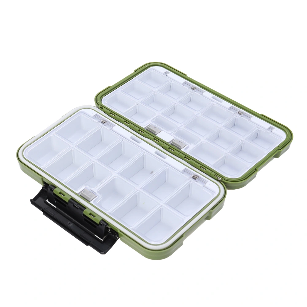 Fishing Hook Box Compression and Impact Resistant Waterproof Hook Box Accessories - Size L (Green)