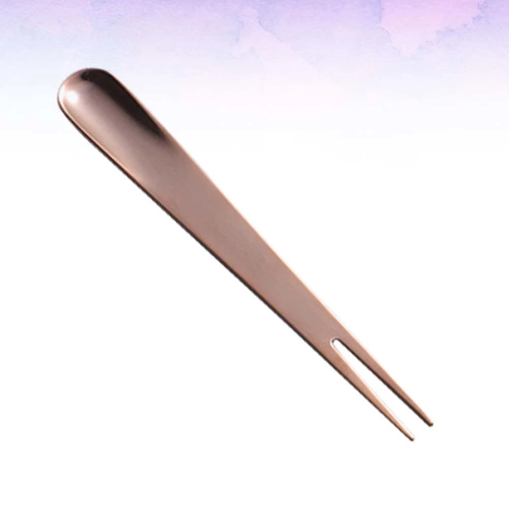 1pc Stainless Steel Cake Fruit Forks Tableware Flatware Kitchen Gadget for Home Restaurant Hotel (Rose Gold)