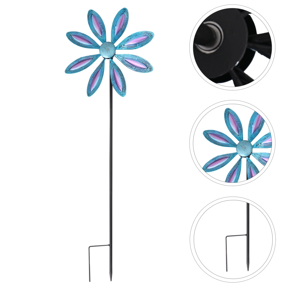 1Pc Wonderful Iron Pinwheel Decorative Iron Windmill for Garden Courtyard