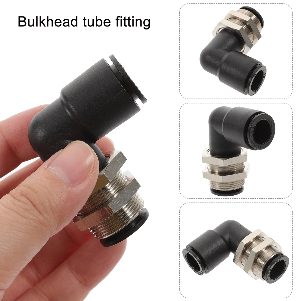 2pcs Bulkhead Tube Fitting Copper Quick Connect Air Hose Fitting Connector