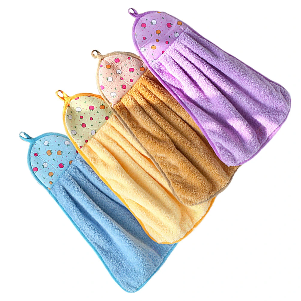 4Pcs Pet Dog Towel Strong Water Absorbent Bath Towel Quick-drying Blanket Pet Cat Wash Towel(Random Style)