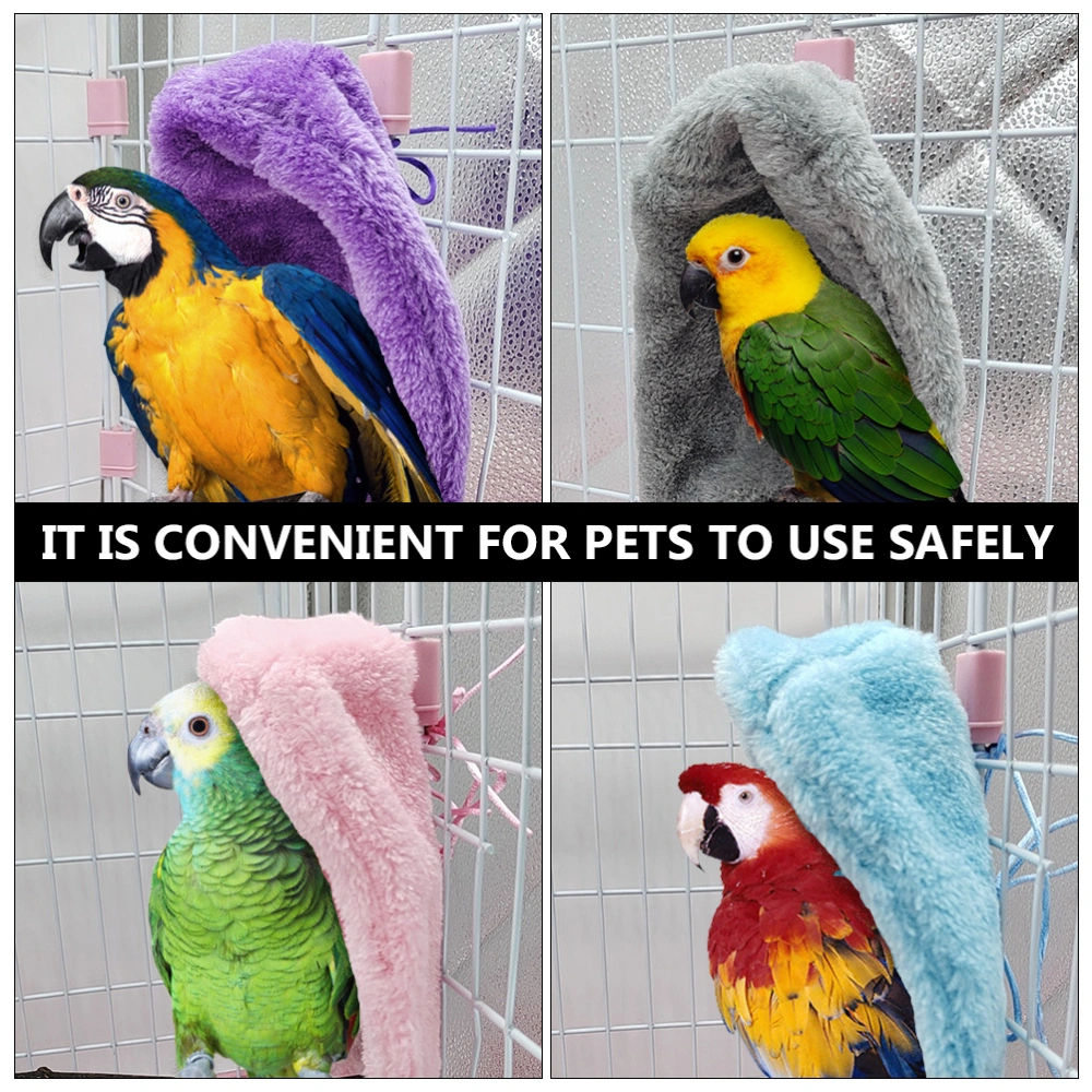 1Pc Parrot Plush Nest Creative Warm Cape Parrot Bird Hanging Tent (Random Color)