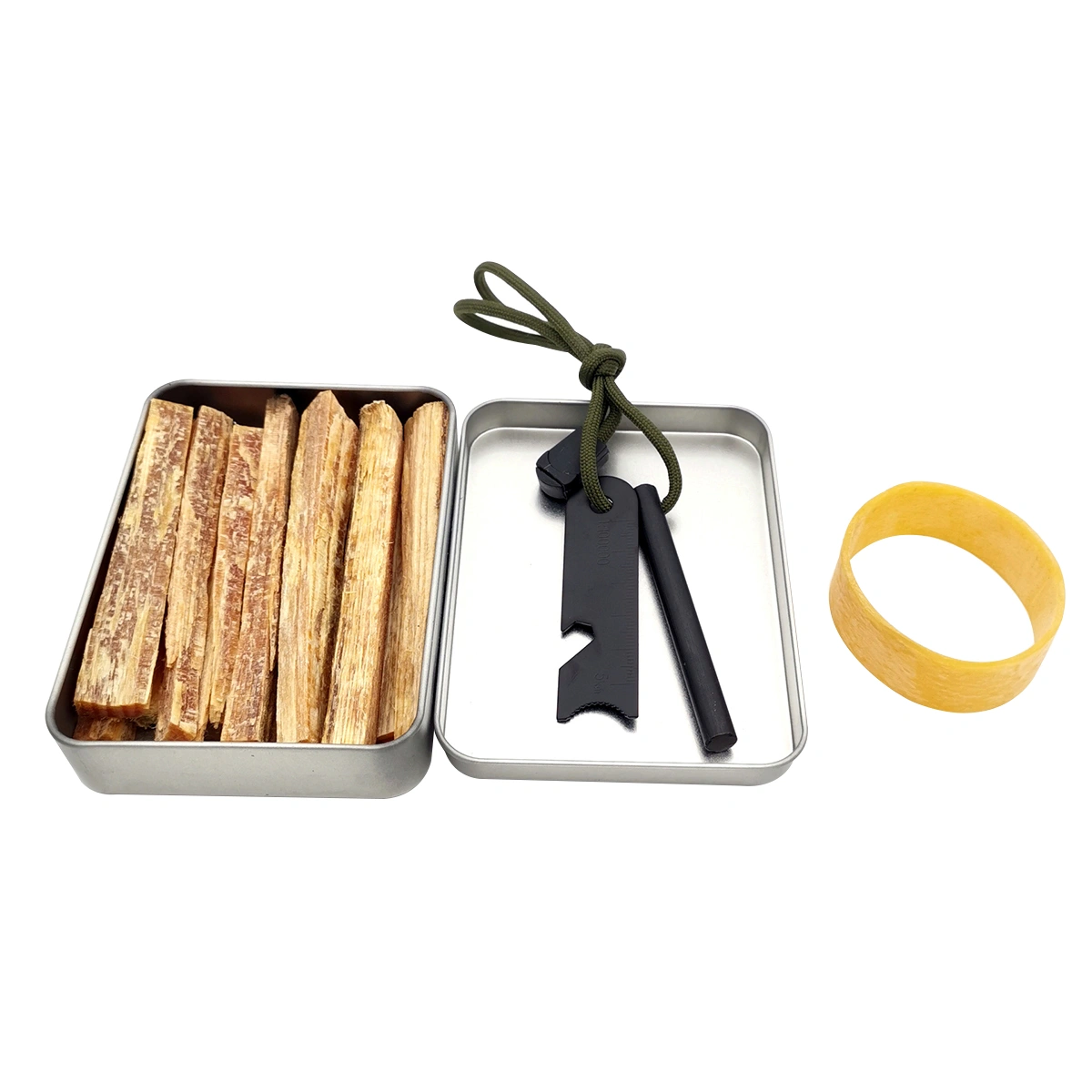 1 Set Magnesium Rod Fatwood Block Firestarter Sticks Survival Lighter Emergency Survival Tool for Camping Hiking