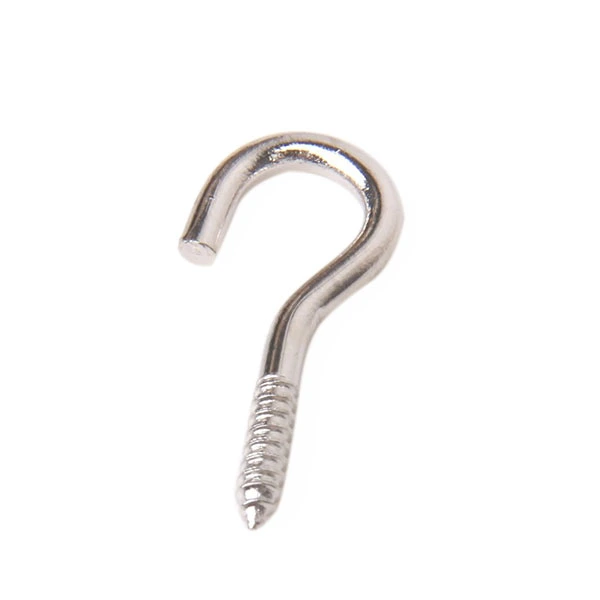 100pcs Nickel Plating Screw Eye Hooks (Silver)