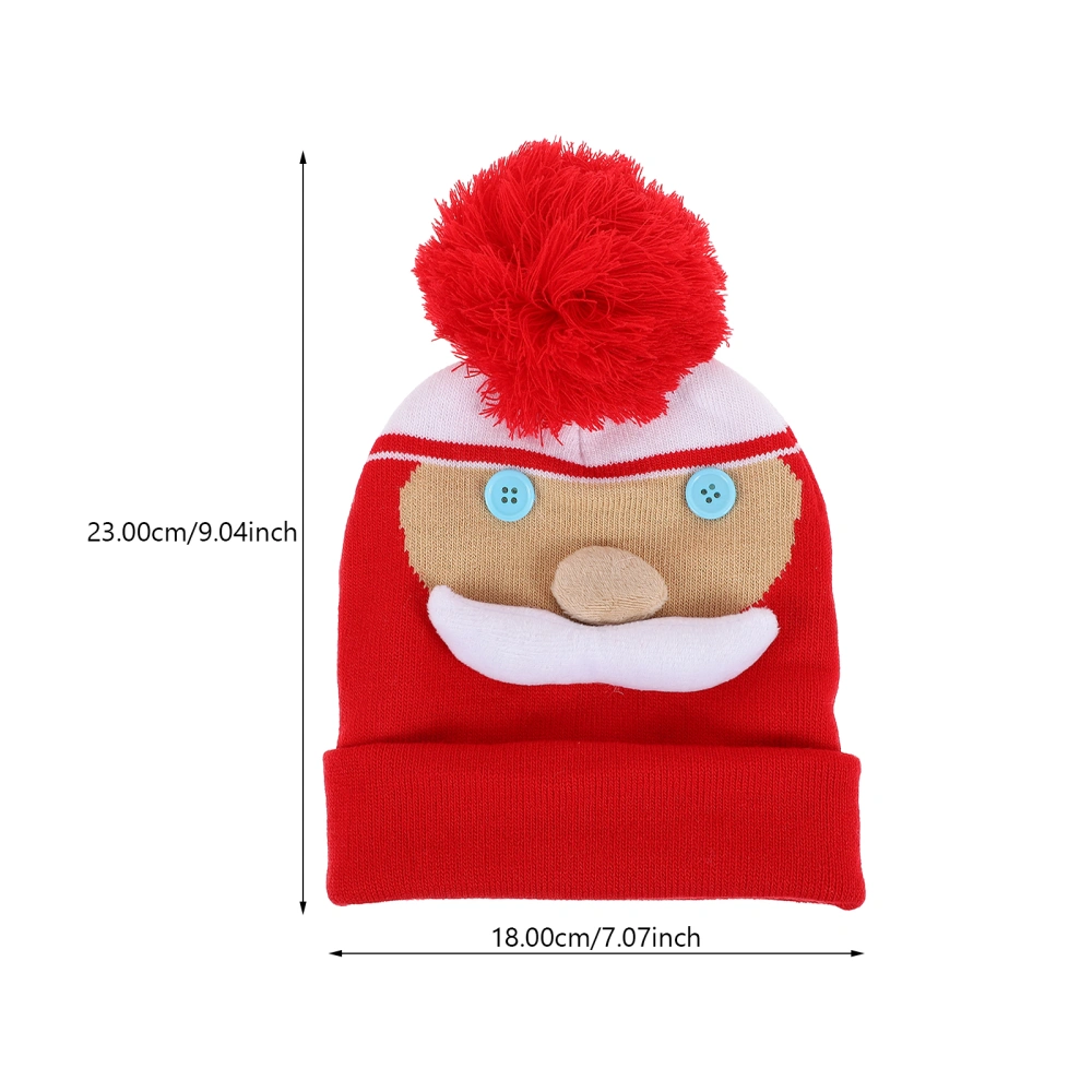 1 Pc Winter Hat Knitted Acrylic Fibers Hat Xmas Adorable Kid Hat Winter Headwear