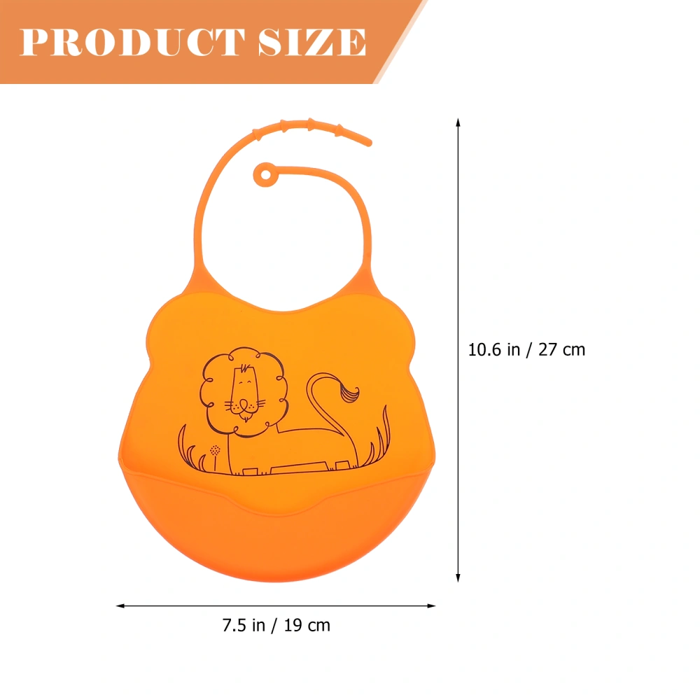 2Pcs Household Silicone Bibs Professional Toddler Bibs Portable Silicone Bibs for Babies