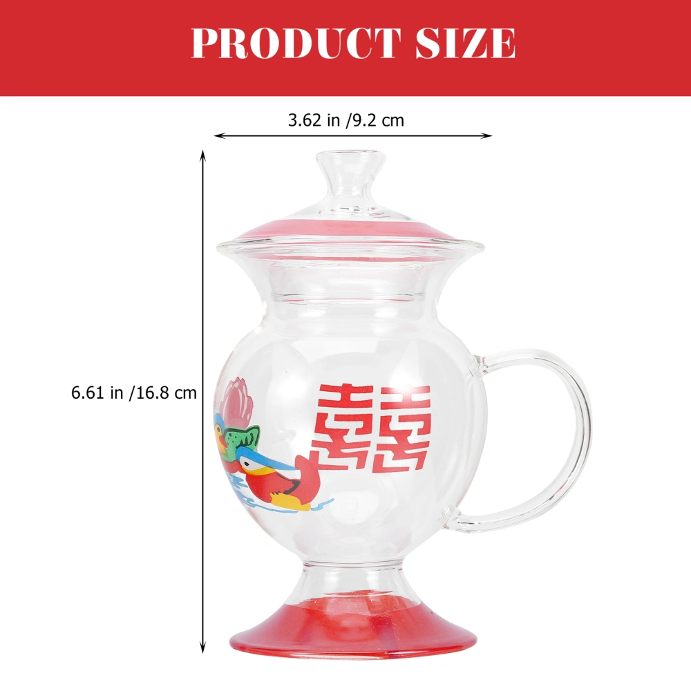 Retro Glass Water Cup Funny Water Mug Unique Shaped Glass Mug Coffee Cup Party Gift