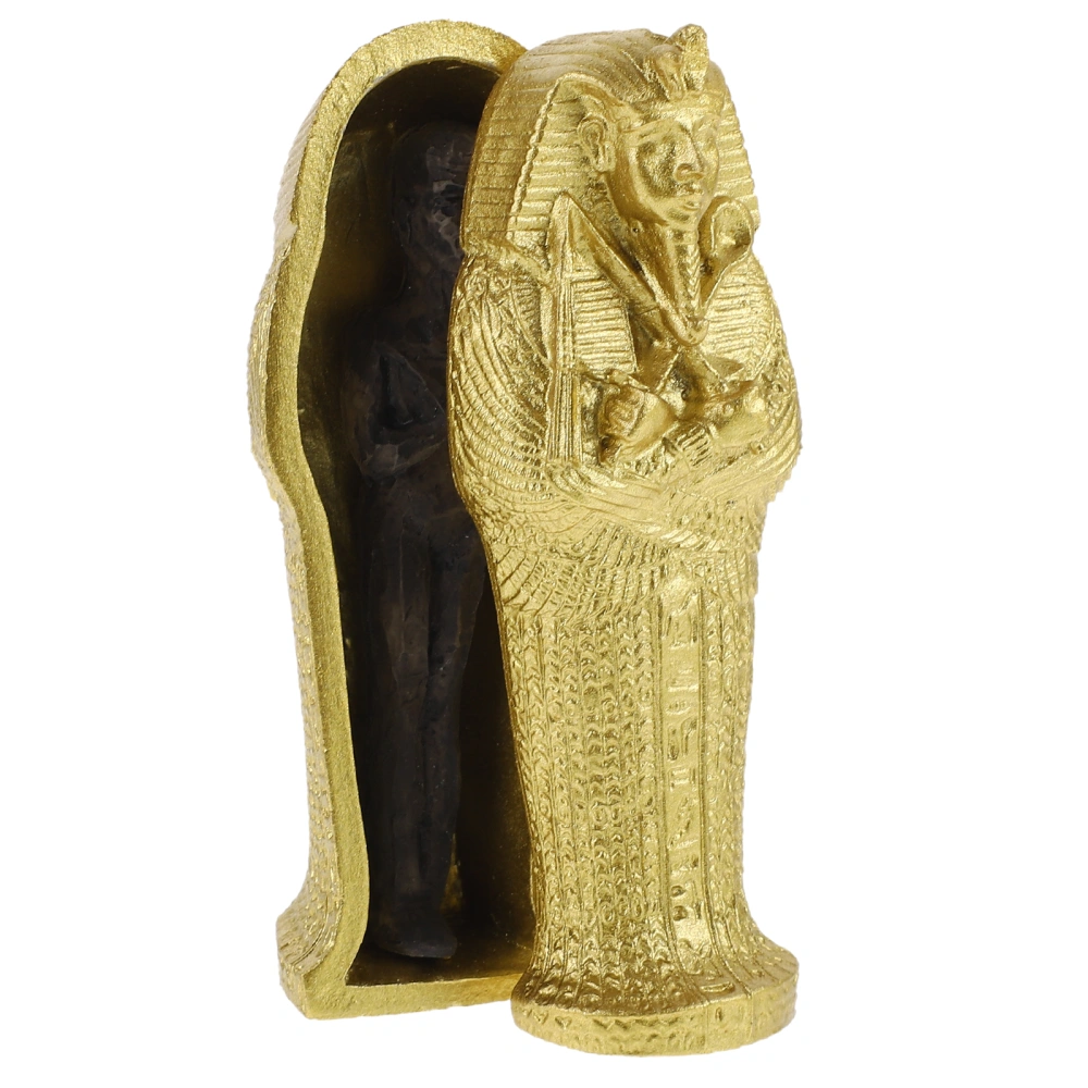 1 Set Golden Mummification Inside Egyptian Mummy Adornment Fish Tank Home Decoration