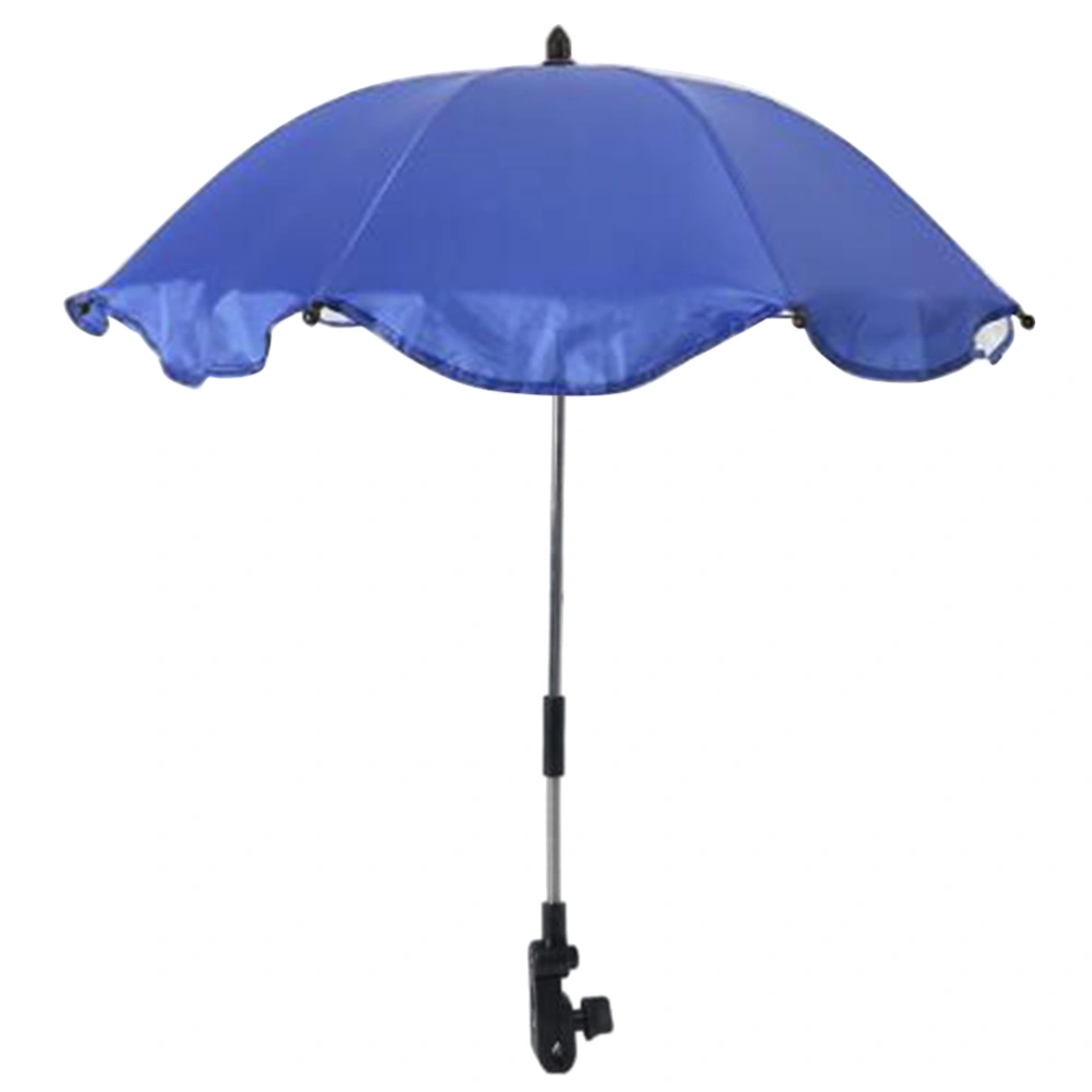 Stretchable Baby Pram Stroller Umbrella Mount Stand Umbrella Pushchair Baby Stroller Umbrella Sun Rain Protection Umbrella(Royal Blue/35.5cm/8 Ribs)