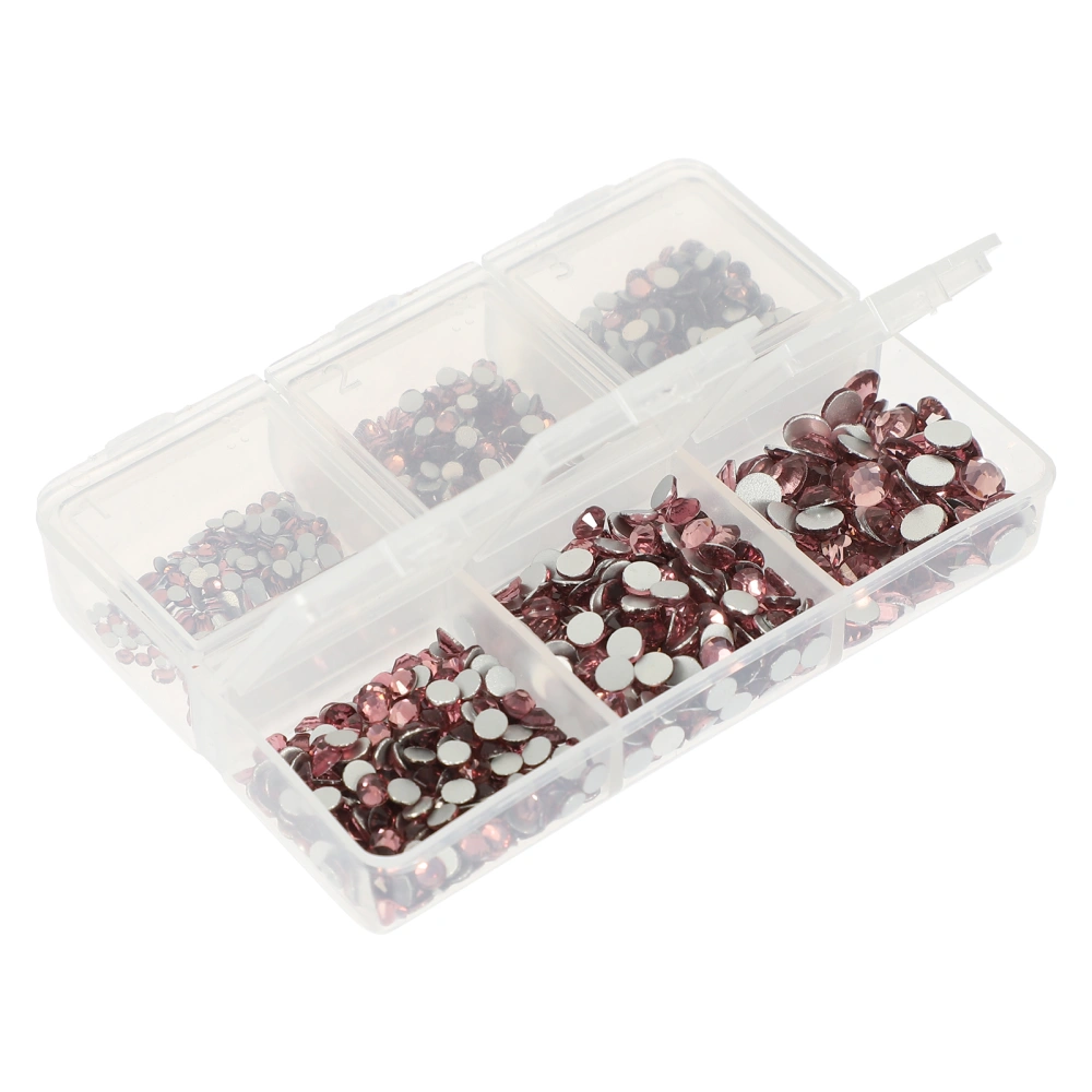 1 Set Shiny Nail Art Rhinestones Flatback Glass Charms Glass Rhinestones Kit for DIY Projects