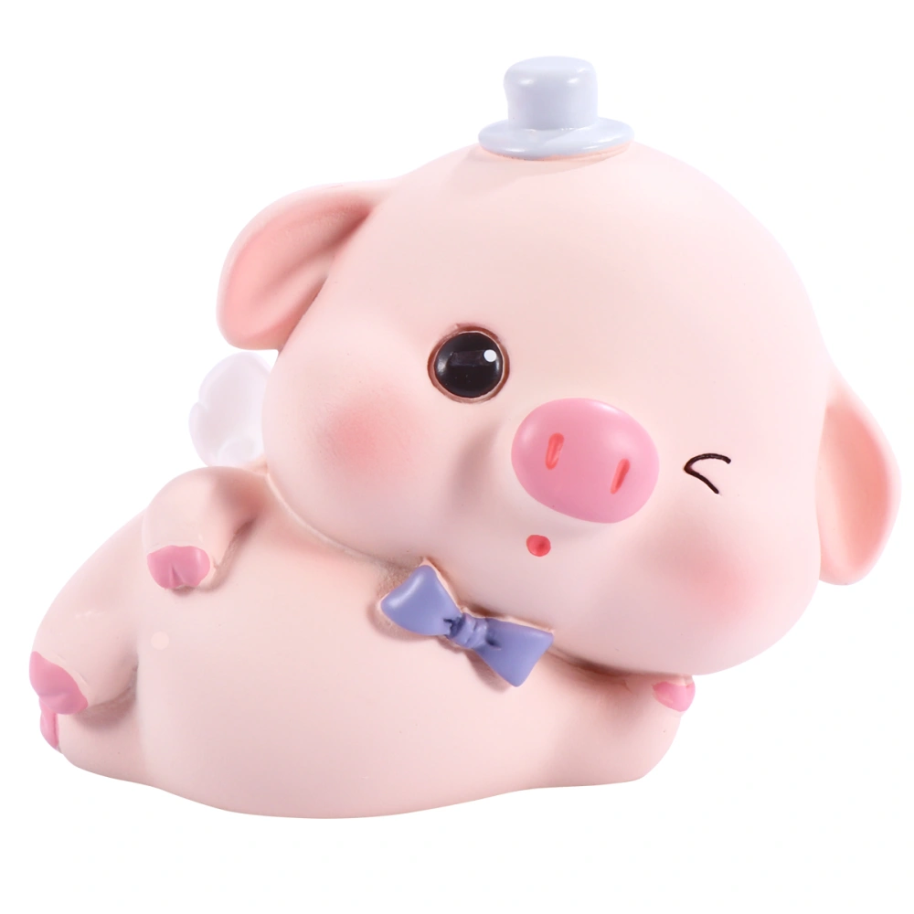 1Pc Pig Ornament Creative Ornament Funny Car Decorative Ornament for Home