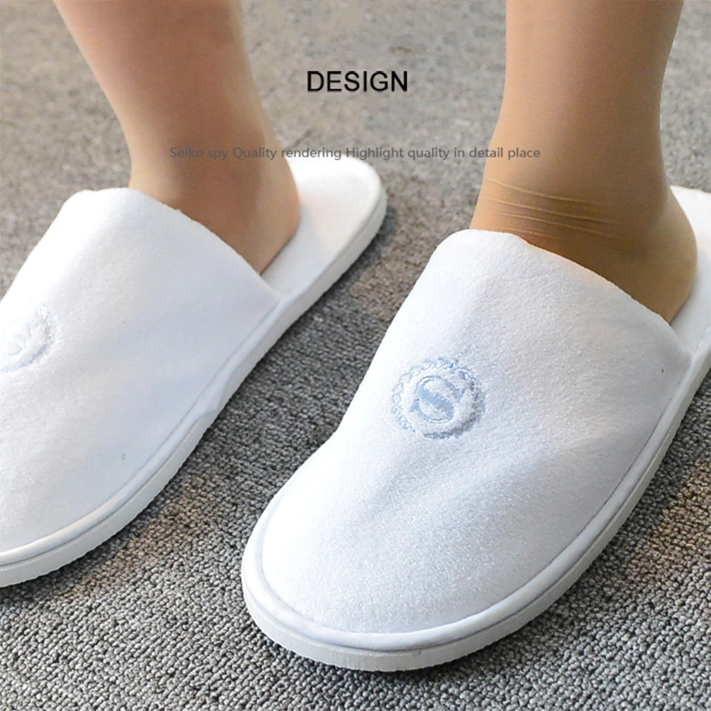 3 Pairs of Disposable Slippers Hotel Slipper Travel Slipper Single Use Slipper One Time Slipper One-off Babouche White